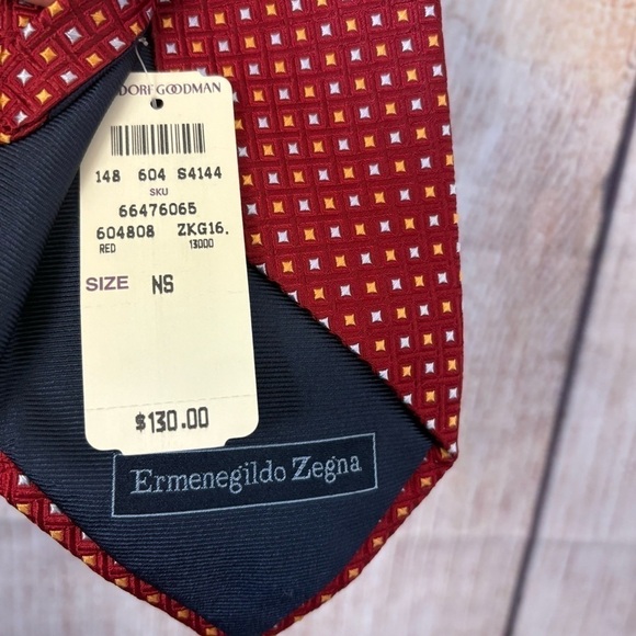 Ermenegildo Zegna Mens Silk Tie size NS - Picture 7 of 8